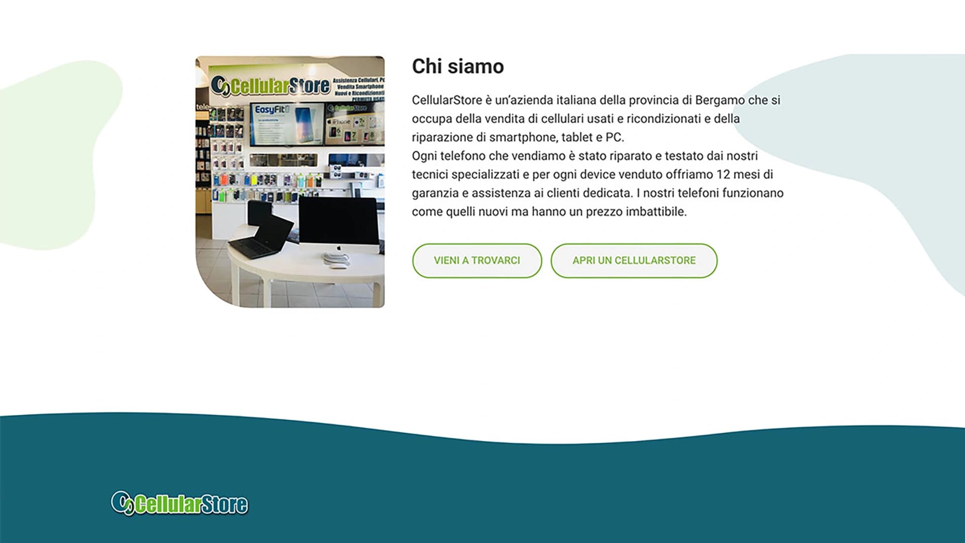 Cellular Store Dalmine website products page