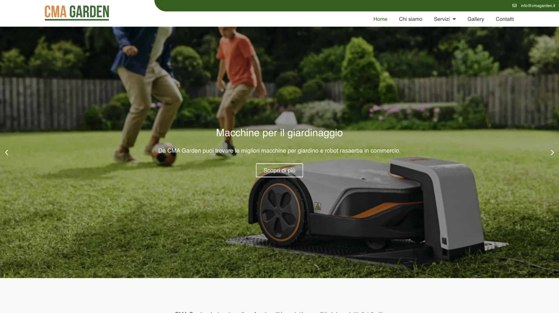 CMA Garden website services section
