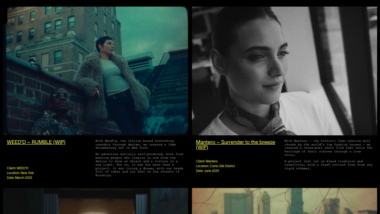 Editorial view of the R.A.T. Collective website