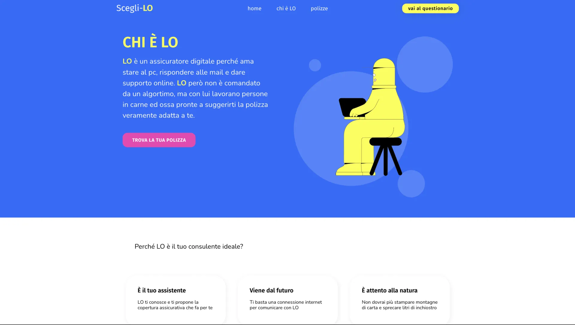 Sezione assicurazioni del sito Scegli-LO
