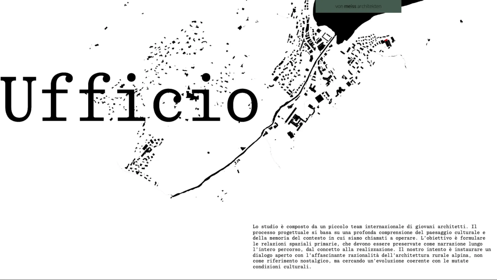 Layout detail of the von Meiss architekten website
